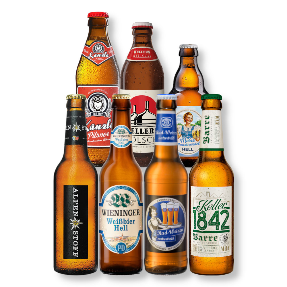Probierset mit 12 Bieren aus Deutschland