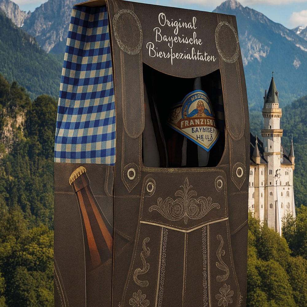 2er Lederhosen -Biertragerl / 2x 0,5L