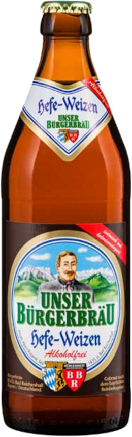 Product image of Unser Bürgerbräu - Hefe-Weizen Alkoholfrei