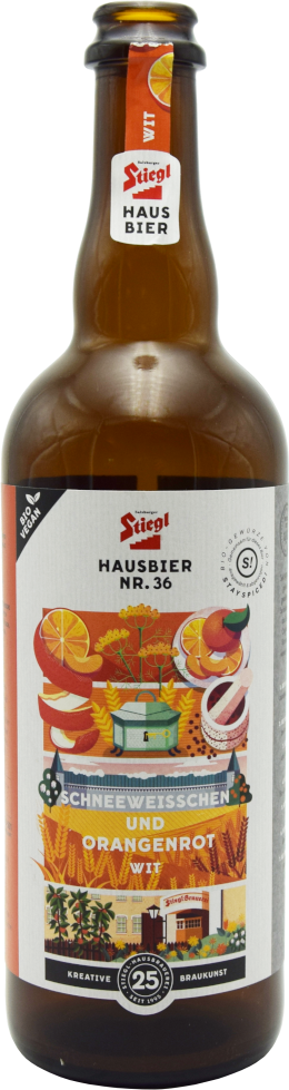 Product image of Stiegl - Hausbier Nr. 36 Schneeweisschen Und Orangenrot