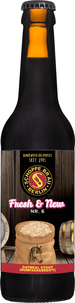 Product image of Schoppe Bräu Berlin - Fresh & New Nr. 6 Oatmeal Stout Rumfassgereift